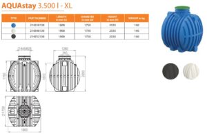 Подземен резервоар AQUAstay 3.500л XL 
