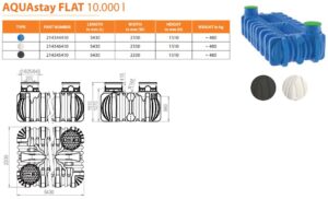 Подземен резервоар AQUAstay FLAT 10.000л
