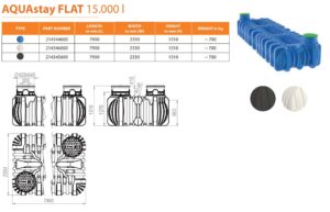 Подземен резервоар AQUAstay FLAT 15.000л