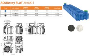 Подземен резервоар AQUAstay FLAT 20.000л