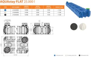 Подземен резервоар AQUAstay FLAT 25.000л