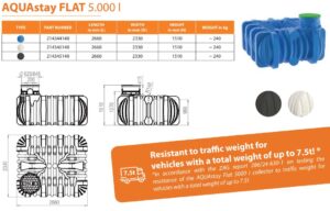 Подземен резервоар AQUAstay FLAT 5.000л