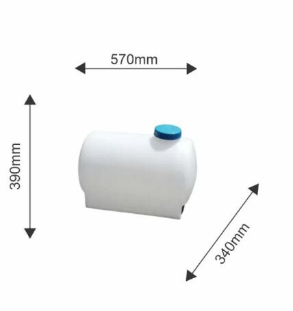 Хоризонтален  резервоар Ропол 50л