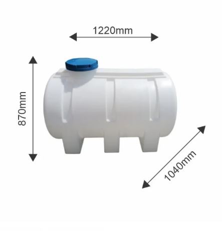 Хоризонтален резервоар Ропол <br>750л